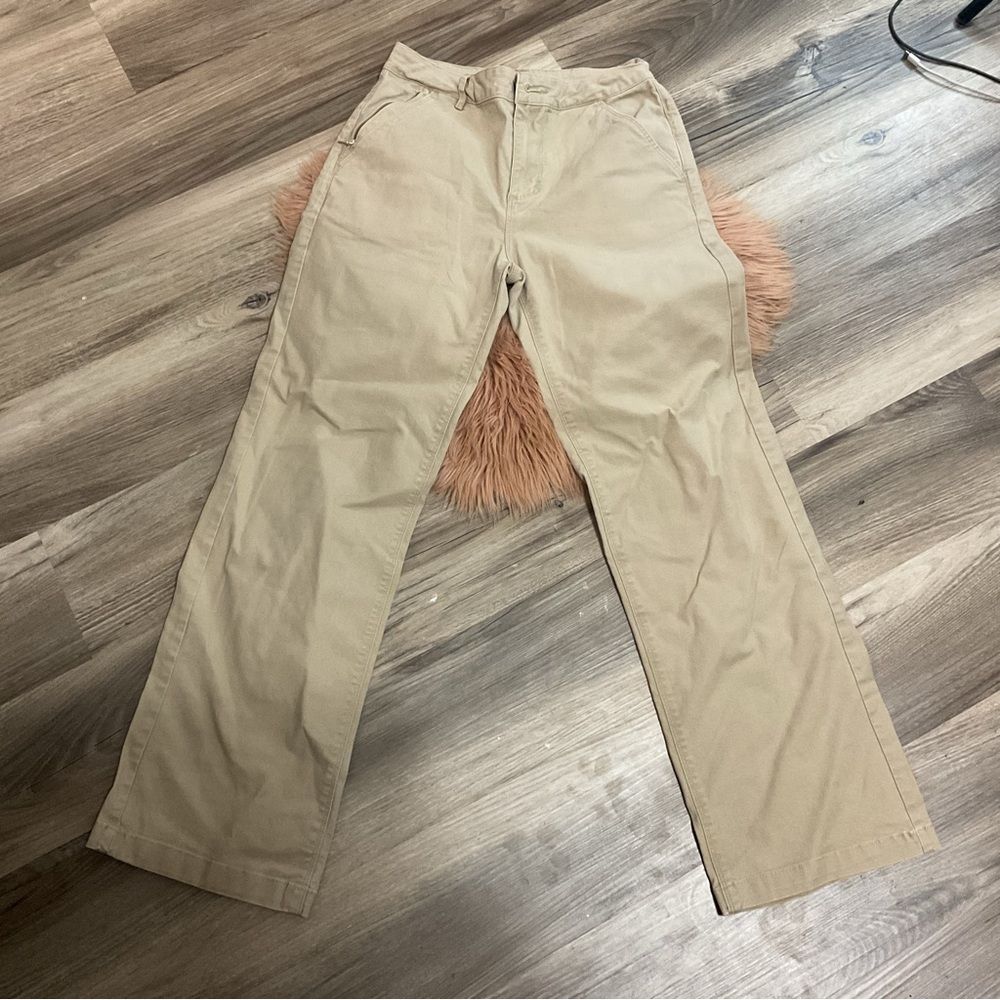 Converse Tan Denim Flare Pants Size 4